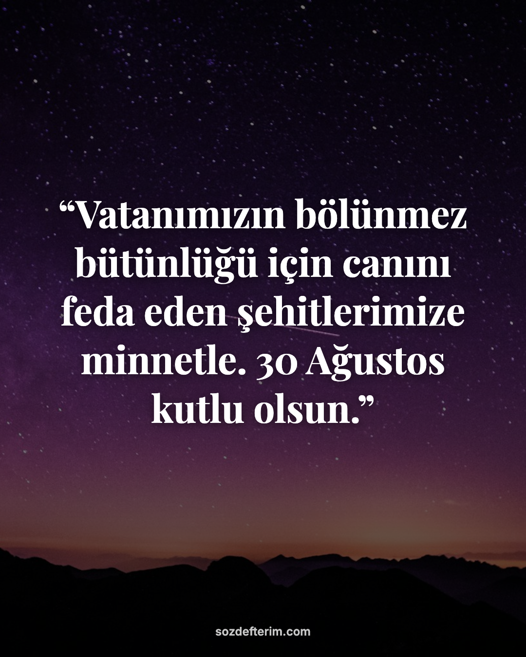 Vatanımızın bölünmez bütünlüğü için canını feda eden şehitlerimize minnetle. 30