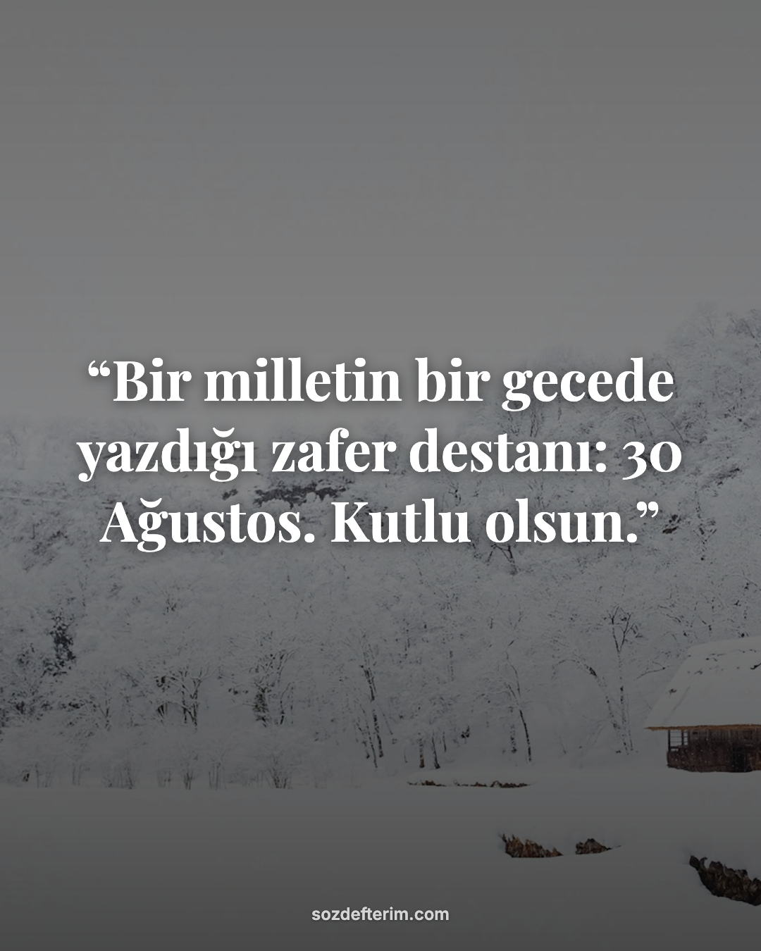 Bir milletin bir gecede yazdığı zafer destanı: 30 Ağustos. Kutlu olsun.