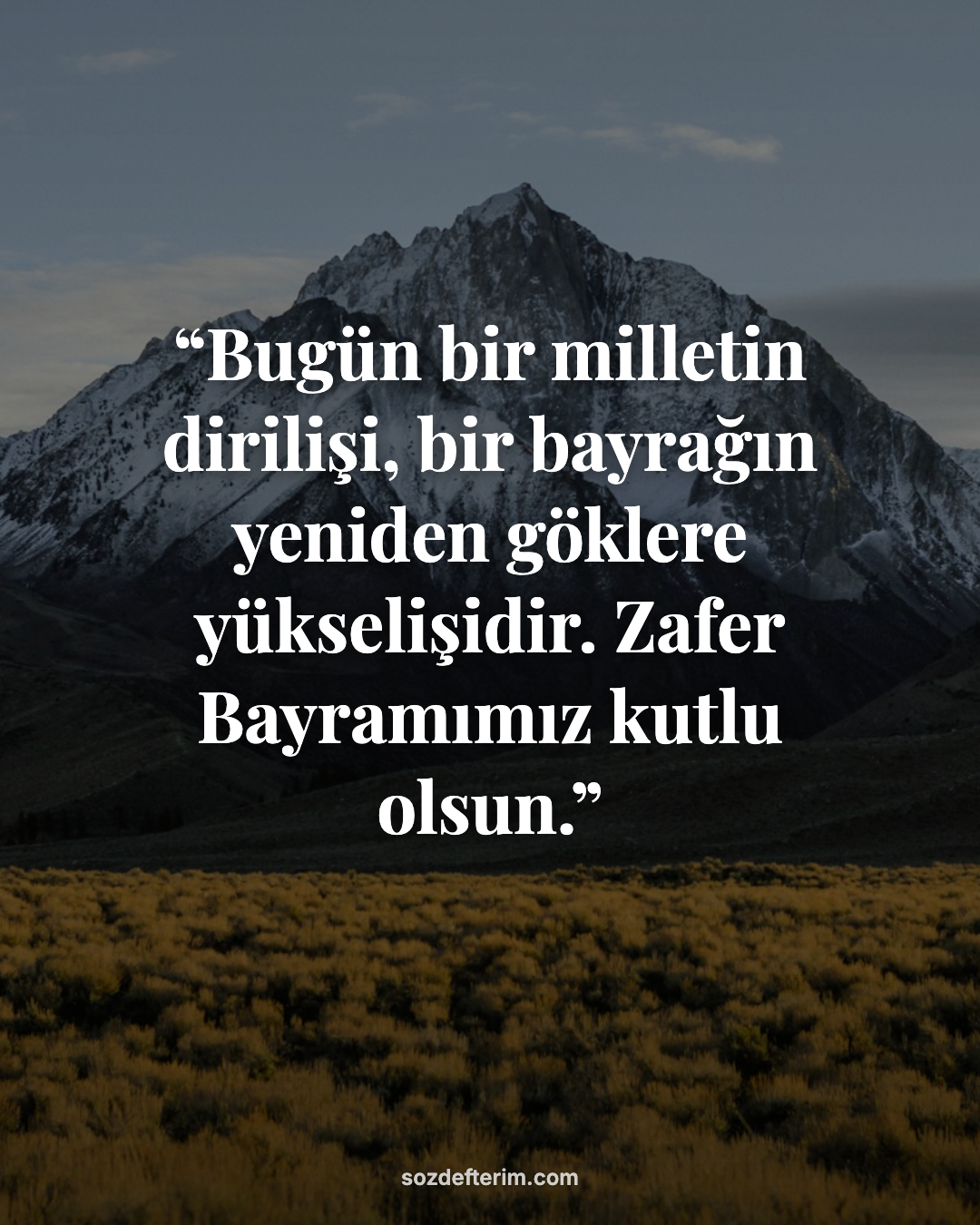 Bugün bir milletin dirilişi, bir bayrağın yeniden göklere yükselişidir. Zafer Ba